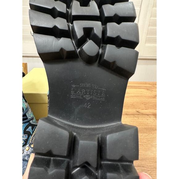 Spring Step L'Artiste Severity Blum Boots Blue Multi Size 10.5/11 US 42 EU NWB - Picture 14 of 16